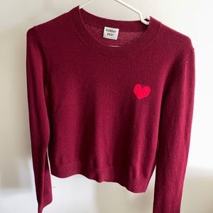 Aritzia - Sunday Best wool Heart Cropped Sweater